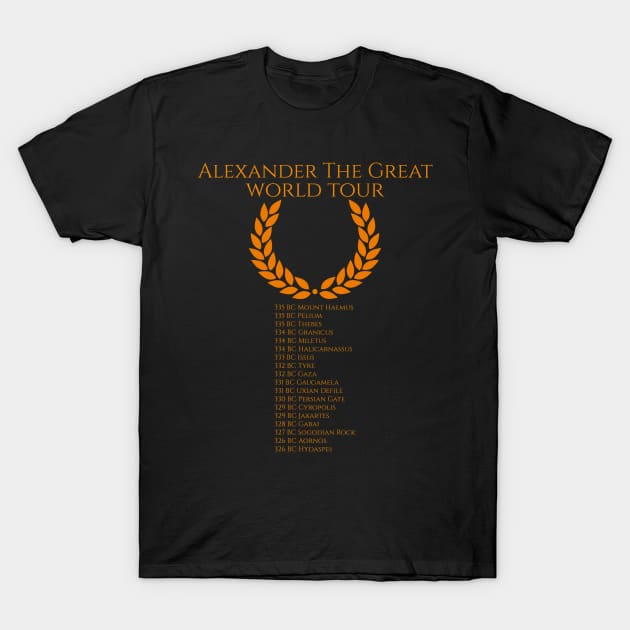 Alexander The Great World Tour T-Shirt by Styr Designs